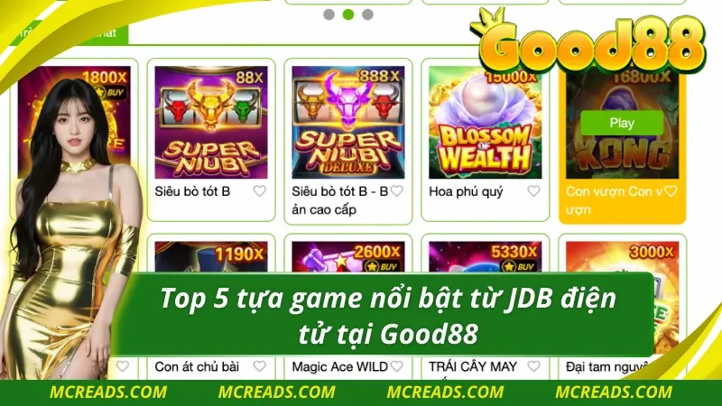 Những tựa game nên trải nghiệm ở Nổ Hũ JDB 